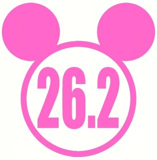 26 2 Disney Marathon Decal Running Sticker Mickey