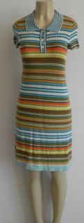 Orla Kiely Fall Winter Trendy Multi Color Stripe Knitted Dress 