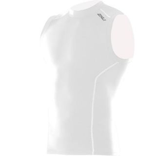 New 2XU Mens White Running Compression Sleeveless Top S
