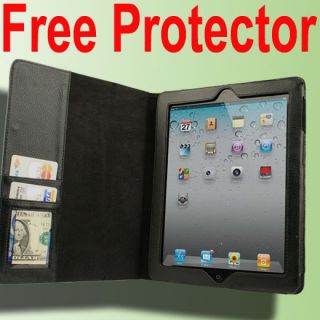 Case Screen Protector for Apple iPad 2 3 New 3rd Generation Leather 
