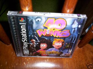 40 Winks New SEALED PS1 PS2 Fun 3D Adventure Platformer 742725198159 