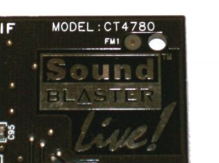CREATIVE CT4780 LABS SOUND BLASTER LIVE 5.1 PCI 32BIT AUDIO SOUND 