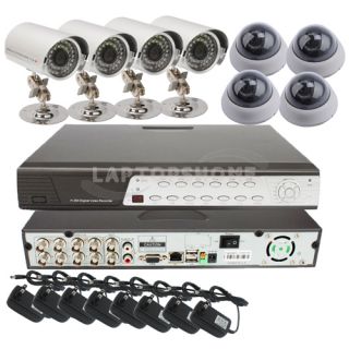 Channel Surveillance CCTV Security Digital DVR Outdoor Indoor Camera 