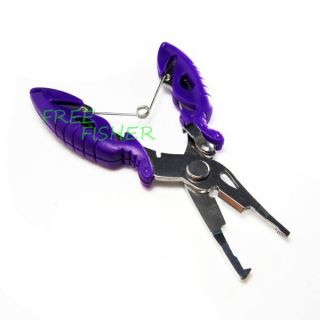 Fishing tackle pliers clamp grip Accessory new Purple A 42