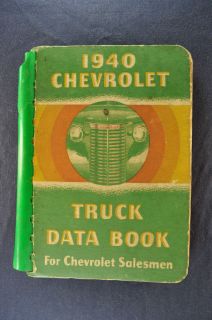 1940 Chevrolet Trucks Facts Data Book Brochure Pickup Stake Panel COE 