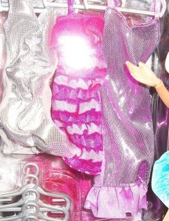   BARBIE Dresses from the ULTIMATE CLOSET set lot SILVER PINK fashion