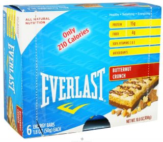 Buy Everlast Sports Nutrition   Energy Bar Butternut Crunch   6 Bars 