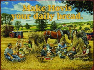Hovis, Vintage Farm Tractor, Shire Horses, Countryside, Small Metal 