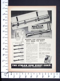 LYMAN GUN SIGHT All American Super Target Spot Rifle Scopes magazine 