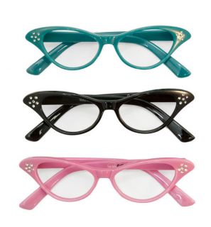 New 50s Cateye Cat Eye Rhinestone Glasses Child