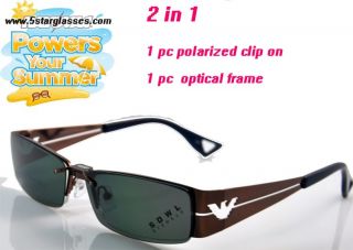 3056MAJIC Polarized Clip Ons Optical Sunglasses Frames