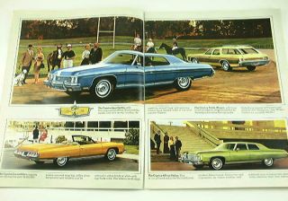 1973 Chevrolet Caprice Impala Belair Vintage Brochure Original Chevy 