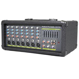New 7 Channel Pro Audio Powered 300W Mixer w Effects MX700