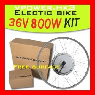 36V 800W 26 Front Wheel Electric Bicycle Motor Kit Cycling Conversion 