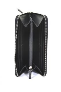 Alexander McQueen Iconic Skull Stamp Black Leather Wallet Purse Bag BN 