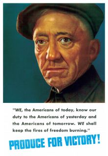 WWII Produce for Victory Americans of Today Poster