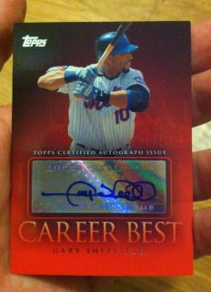 GARY SHEFFIELD 2009 TOPPS AUTO CAREER BEST AUTOGRAPH SIGNED METS 