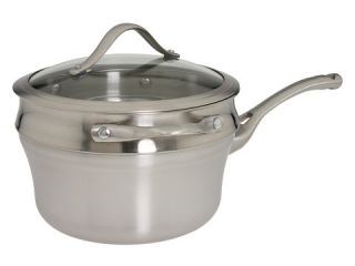   Contemporary Stainless Steel 2.5 Qt. Saucepan & Double Boiler