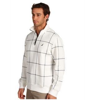 Nautica CVC Windowpane 1/4 Zip Fleece    BOTH 