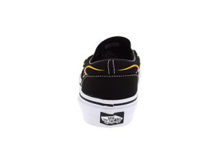 Vans Kids Classic Slip On (Toddler/Youth)2 (Hot Rod Flame) Black/Red 