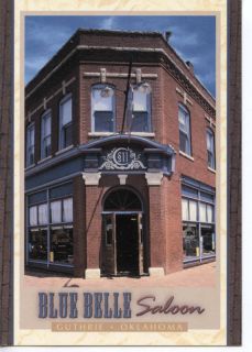 Blue Belle Saloon Guthrie Oklahoma Unused Postcard