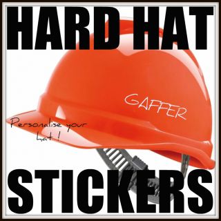 Custom Personalised Hard Hat Safety Hat Stickers