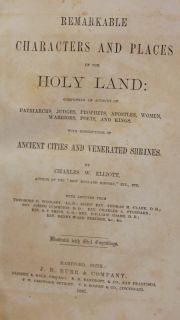 1867 Illustrated Characters and Places of The Holy Land Israel Ancient 