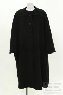  black wool button up coat