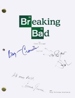 Bryan Cranston Aaron Paul Anna Gunn Signed x3 Breaking Bad TV Pilot 