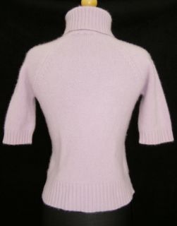 Saks Fifth Ave Purple Lilac Thick 100 Cashmere Sweater M Soft 