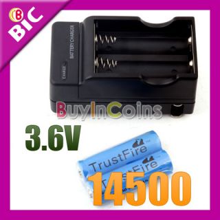 6V AA 14500 Li ion Rechargeable Battery + Charger