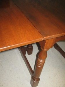 Abernathy Furniture Co Walnut Cherry Mahogany Dropleaf Dining Table 3 