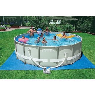Intex 16 x 48 Luxury Above Ground Family Swimming Pool Kit Ladder 