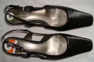 Liz Claiborne Flex Abakus Black Slingback Shoes 8 1 2 M