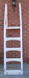 Swimming Pool Ladder Above Ground White 4 Steps Indiana