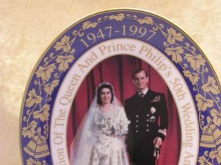 Queen Elizabeth & Prince Philip 50th Wedding Anniversary Plate Royal 