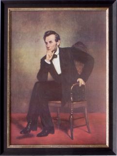 Abe Lincoln George Healy Custom Framed Canvas Replica