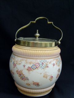 Biscuit Barrel by w Wood Co Burslem 1880 to 1915