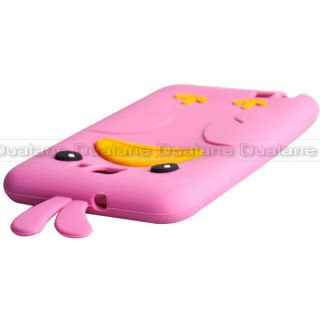 Plum Red Cute Cartoon Chicken Silicone Case Cover for Samsung Galaxy 