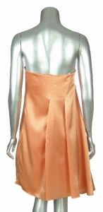 ABS by Allen Schwartz Womens Orange Satin Strapless Tulle Short Dress 