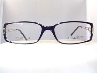 Academic Black with Gold Temples Womens Eyeglass Frame