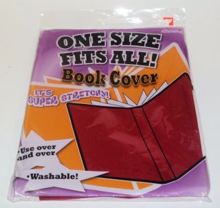 ITS ACADEMIC One Size Fits All Stretchy Book Cover RED Fits Any School 