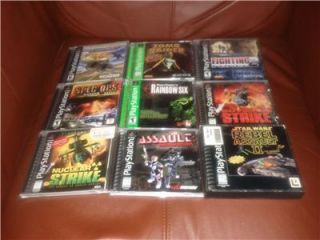 Lot of 12 PS1 Games Sony PlayStation Tomb Raider Rainbow Six Bushido 