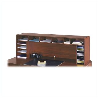 Safco 58W High Clearance Desk Top Organizer in Cherry [182881]