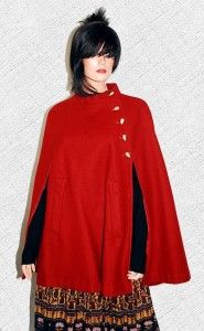 Vtg 1960s Jerolds Retro Mod Wool Cape Cloak Coat Jacket from 
