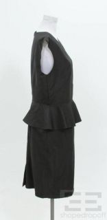 ABS Black Sleeveless Peplum Dress Size 12