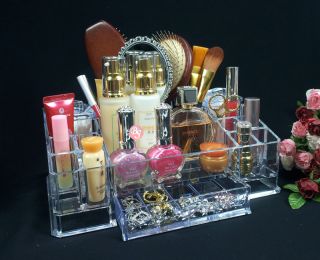 New Decoration Acrylic Cosmetic Jewelry Drawer Organizer Box 