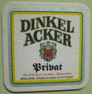 Dinkel Acker Privat Bier Beer Coaster Mat Germany Nice