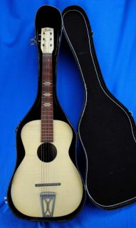   Vtg Tiger Stripe Blond Ivory Whitewash Stella Harmony Acoustic Guitar