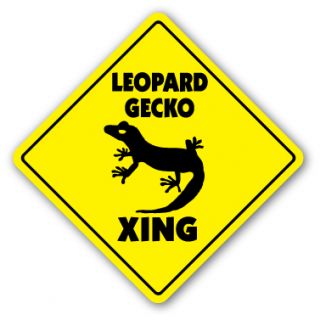   Gecko Crossing Sign Xing Gift Novelty Reptile Lizard Cage Food